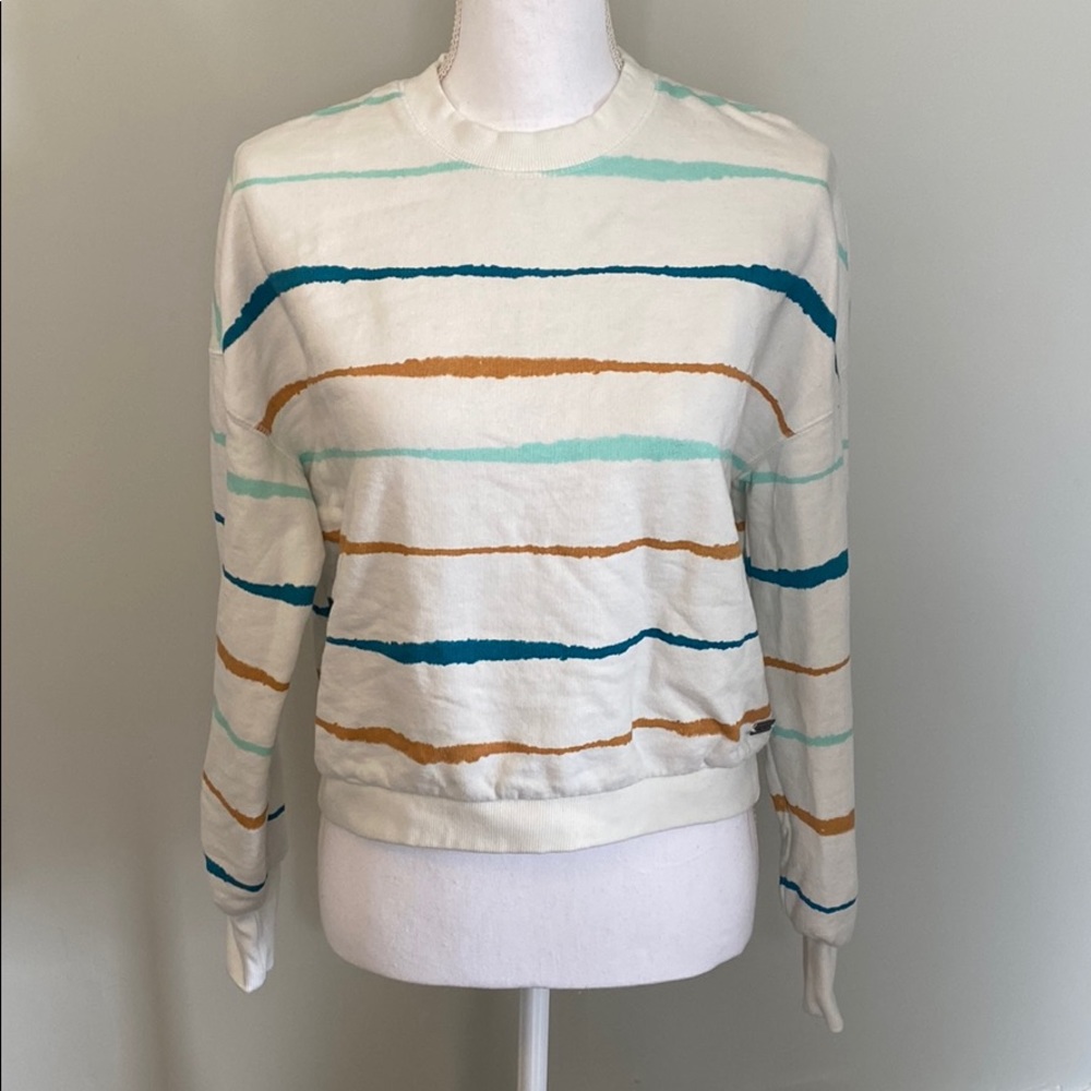 ROXY Bay Rolling Women’s Cropped Sweatshirt Sz S